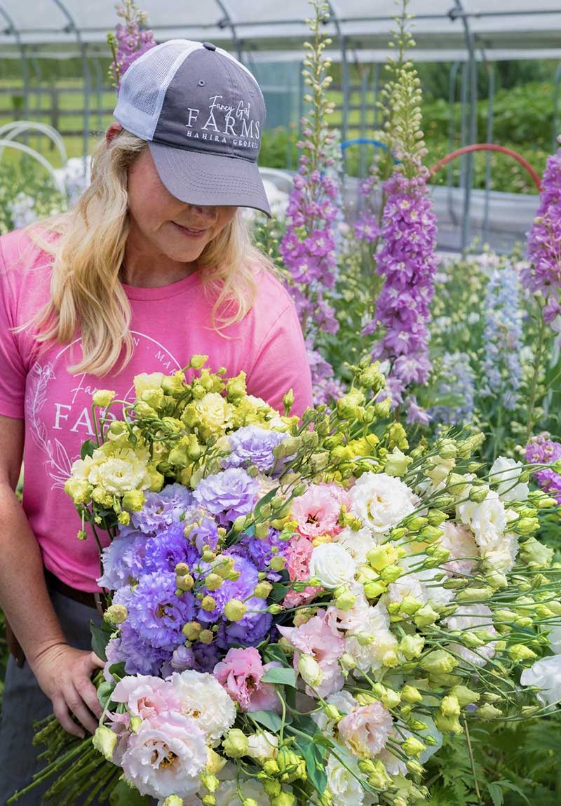 Picture of seasonal flowers at the Garden Center at Fancy Girl Farms
